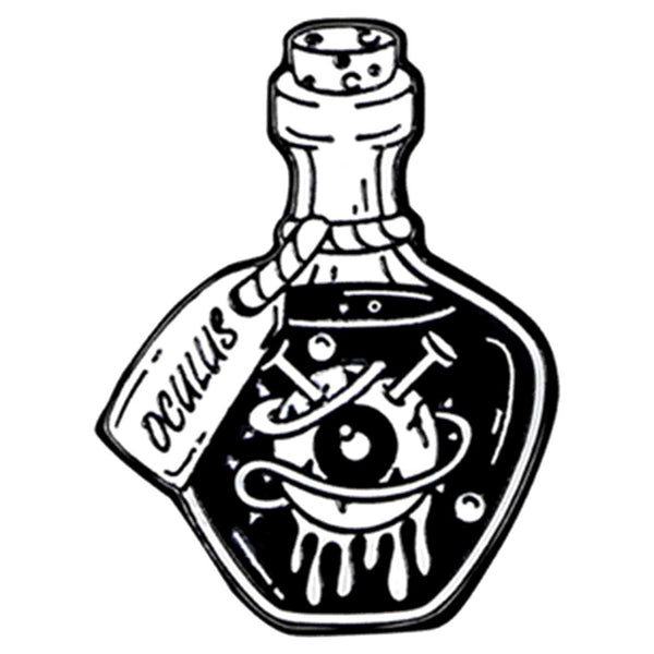 Eyeball potion bottle enamel pin
