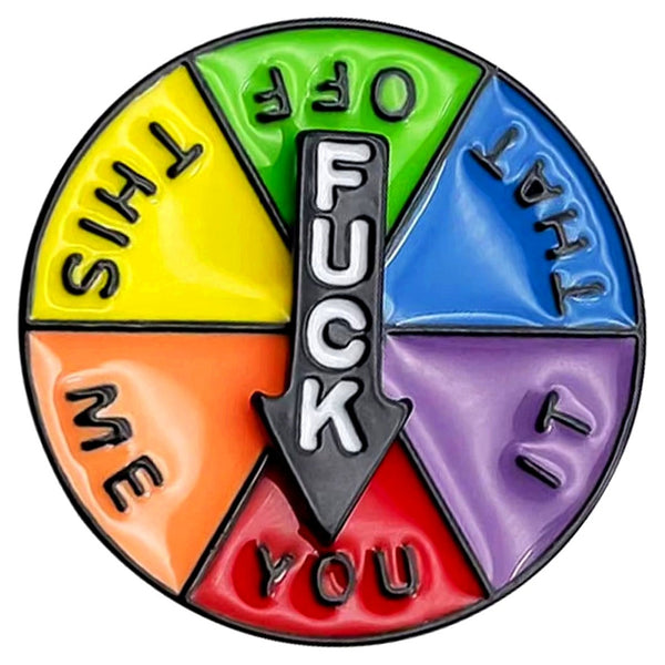 F*** Spinner enamel pin — Spooky Stitchcrafts