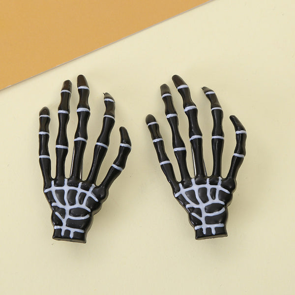 Skeleton Hand Hair Clip – Black