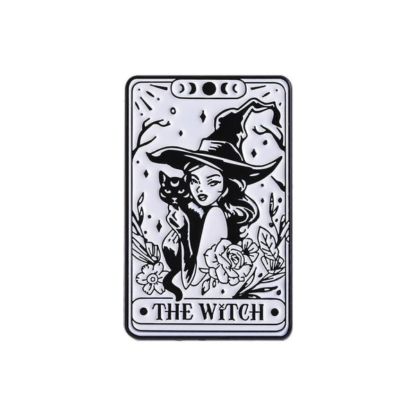 The Witch Card enamel pin — Spooky Stitchcrafts