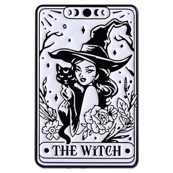 The Witch Card enamel pin — Spooky Stitchcrafts