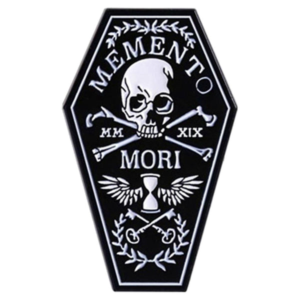 Memento Mori Coffin enamel pin — Spooky Stitchcrafts