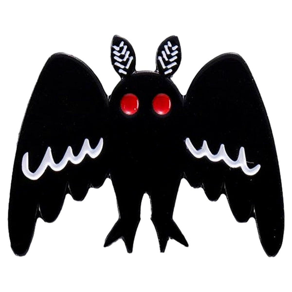 Mothman Standing enamel pin — Spooky Stitchcrafts