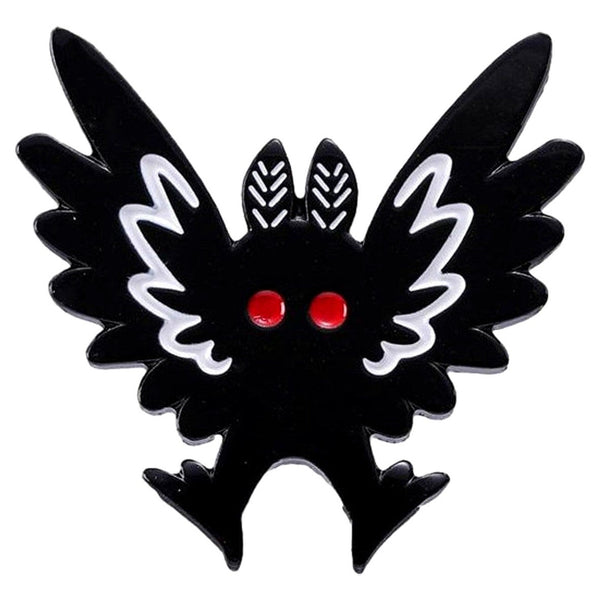 Mothman Flapping enamel pin — Spooky Stitchcrafts