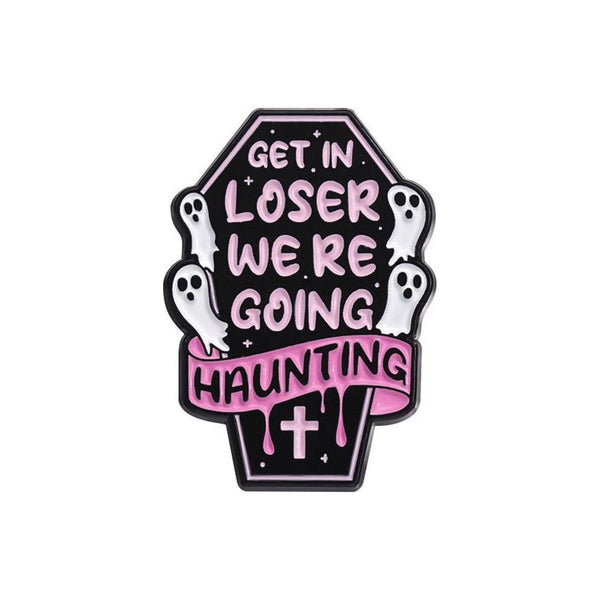 Get In Coffin enamel pin — Spooky Stitchcrafts