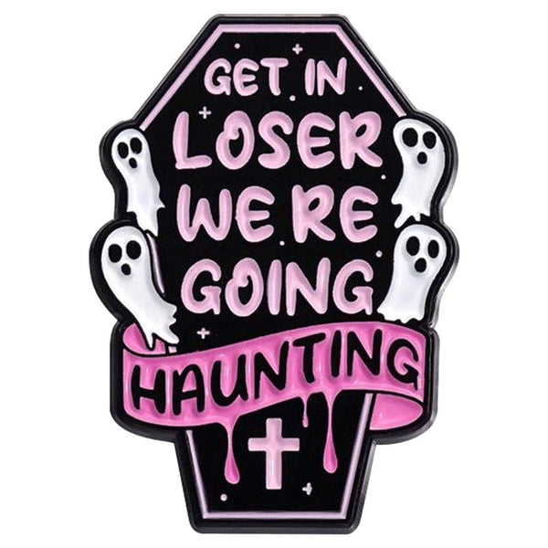 Get In Coffin enamel pin — Spooky Stitchcrafts