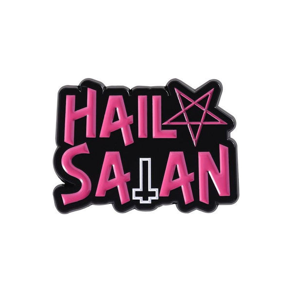 Hail Satan enamel pin — Spooky Stitchcrafts