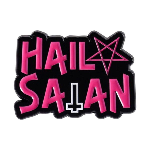 Hail Satan enamel pin — Spooky Stitchcrafts