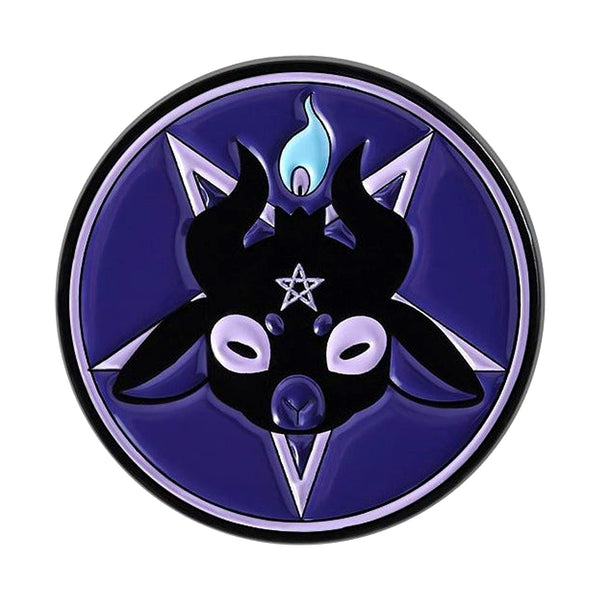 Baphomet Circle enamel pin — Spooky Stitchcrafts