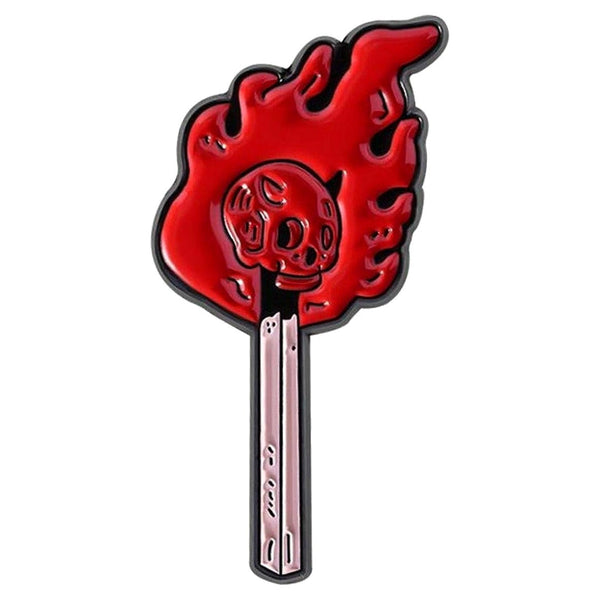Skull Match enamel pin — Spooky Stitchcrafts