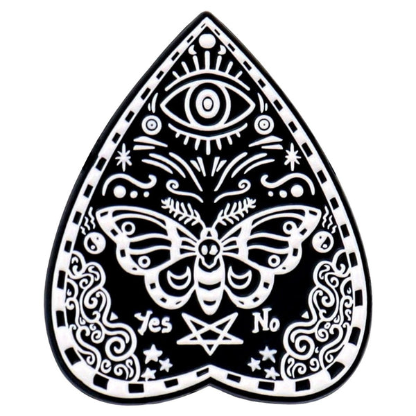 Moth Planchette enamel pin — Spooky Stitchcrafts