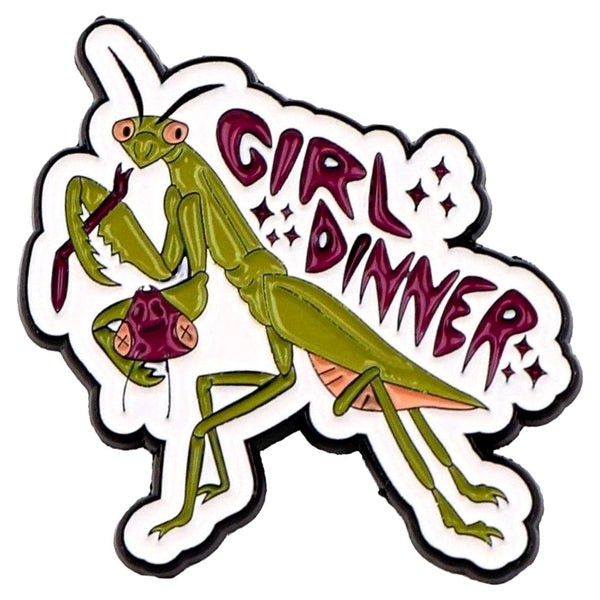 Girl Dinner enamel pin — Spooky Stitchcrafts