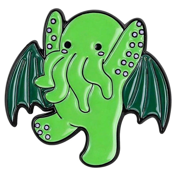 Hooray Cthulhu enamel pin — Spooky Stitchcrafts