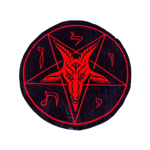 Satanic Circle Baphomet Throw Blanket