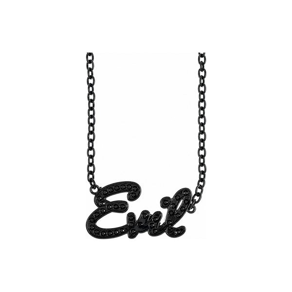 Evil Black Rhinestone Necklace