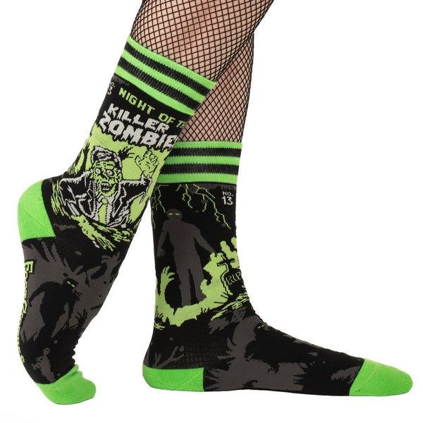 Night of the Killer Zombies Crew Socks detail