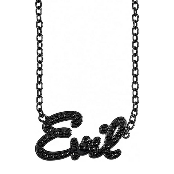 Evil Black Rhinestone Necklace