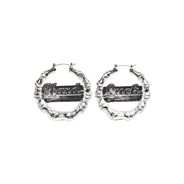 Hard Luck Bamboo Style Hoop Earrings