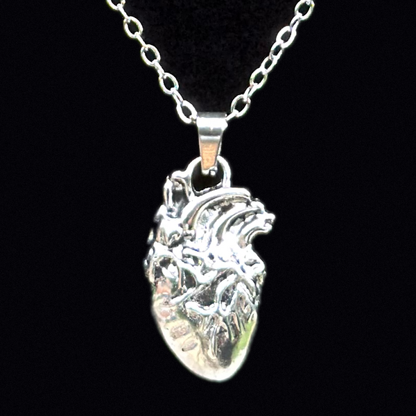 Anatomical Heart Necklace pendant detail