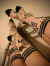 Tattooed Lady Crew Socks detail 8