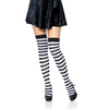 Cari Striped Stockings in black and white stripes