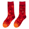 Vintage Devil Crew Socks flat lay left