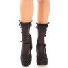 Sweetheart Lace Ankle Socks in black, alternate view