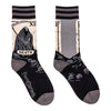 Death Tarot Card Crew Socks flat lay, right