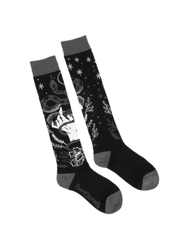 Serpentine Witch Knee High Socks flat-lay
