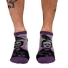 The Raven Poe Ankle Socks worn on model, front view