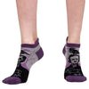 The Raven Poe Ankle Socks worn on model, front view 2
