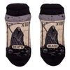 Death Tarot Card Ankle Socks flat lay