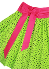 Lime Green Polka Dot Swing Skirt, alternate view
