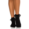 Lola Ruffle Bow Ankle Socks in black, alternate view
