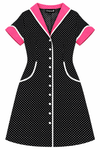 Peggy Sue Polka Dot Diner Dress, alternate view