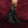 Vintage Black Cat Crew Socks model 6