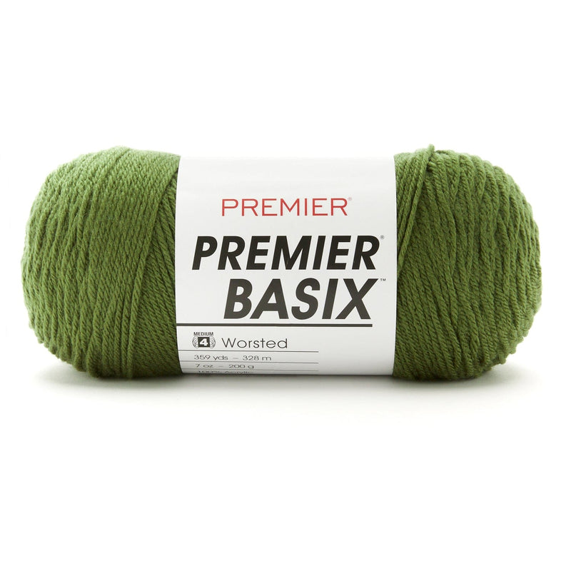 Premier Yarns Basix yarn in Leaf, a worsted-weight acrylic skein
