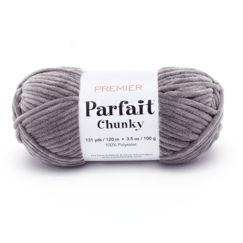 Premier Yarns Parfait Chunky yarn in Seal, a super bulky chenille skein