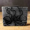 Octopus Attacks Wallet, slim leather wallet with a giant octopus