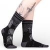 Garden of the Dead Crew Socks model right