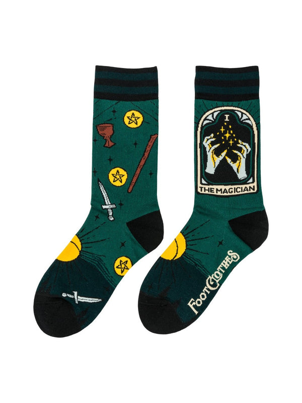 The Magician Tarot Nouveau Crew Socks flat-lay