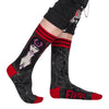 Elvira Mistress of the Dark Crew Socks worn on model, right view