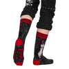 Elvira Mistress of the Dark Crew Socks worn on model, back view