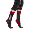 Elvira Mistress of the Dark Crew Socks worn on model, right view 2