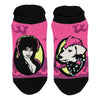 Elvira A Girl and Her Gonk Ankle Socks flat lay
