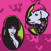 Elvira A Girl and Her Gonk Ankle Socks artwork