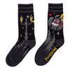 Cute Mothman Crew Socks flat lay left