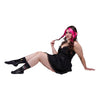 Cute Mothman Crew Socks model full body