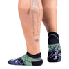Cute Fresno Nightcrawler Ankle Socks worn on model, back view