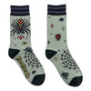 Widow's Web Crew Socks flat lay